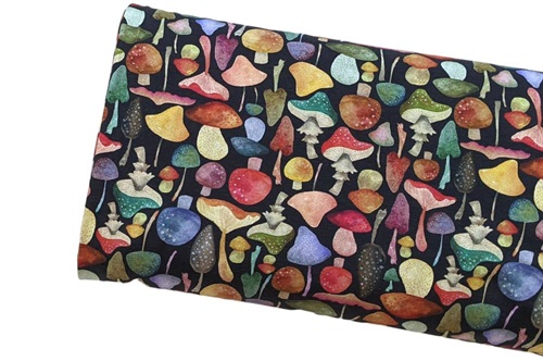 Click to order custom made items in the Bright Mushrooms fabric